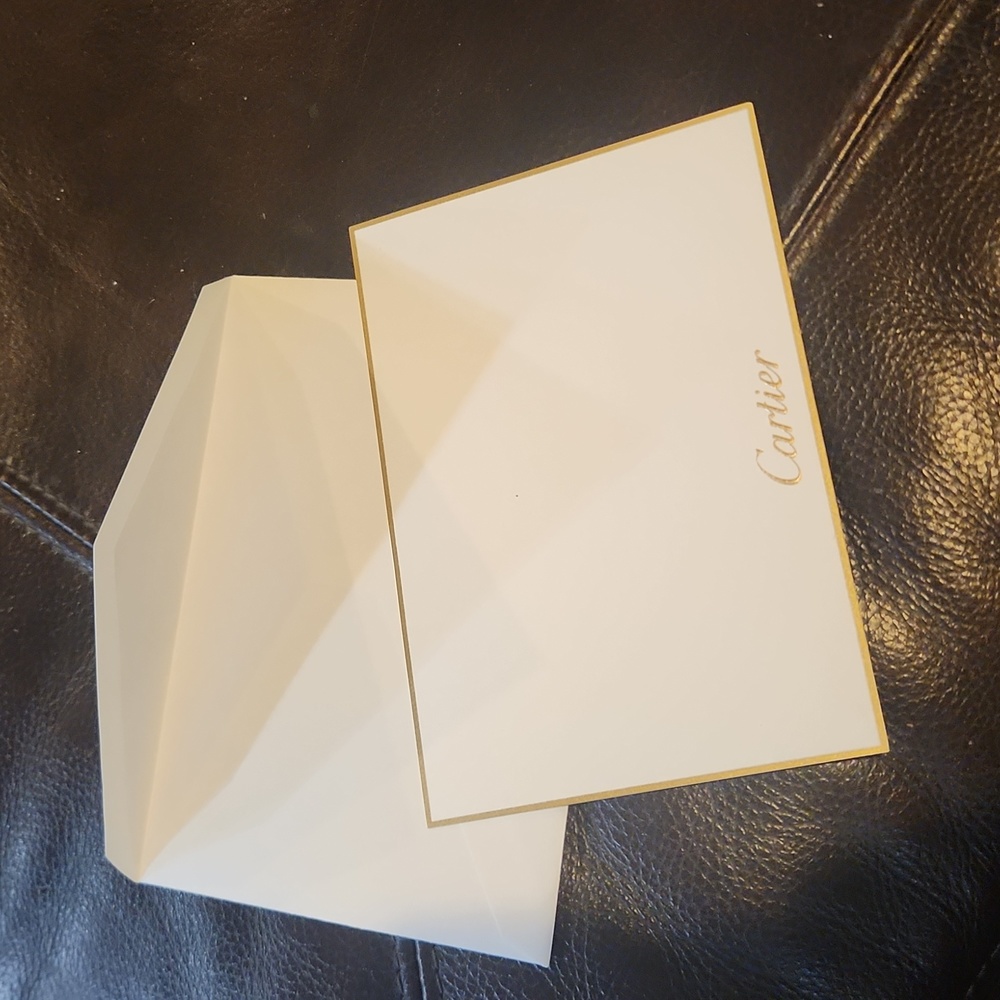 Cartier blank gift/note card (SEE SMUDGE)